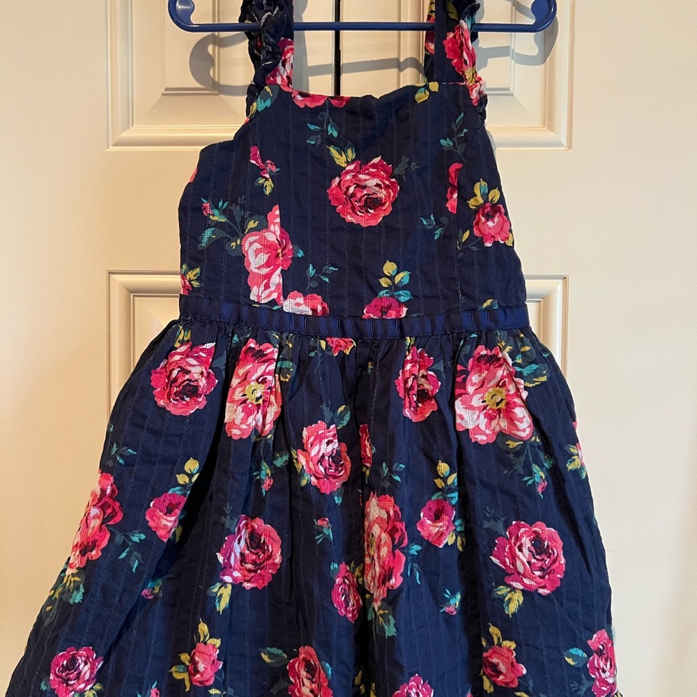 Zunie Navy Sundress with Pink Rose Print